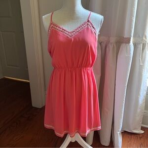 Superb  size medium coral mini dress.